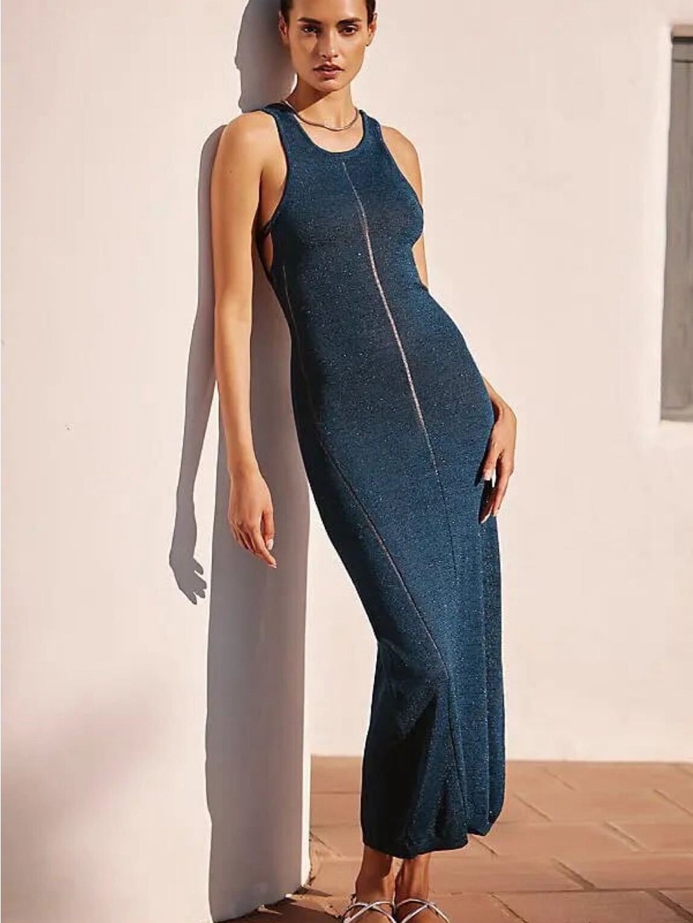 Celandine Navy Blue Maxi Bodycon Dress
